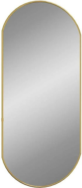vidaXL Wandspiegel Oval in Gold mit Glas und Kunststoff, Breite: 80 cm, Höhe: 35 cm - Bild 1