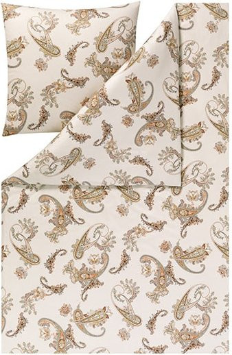 Estella Bettwäsche Katrin Jersey aus Baumwolle mit floralem Naturmuster in Beige - Bild 1