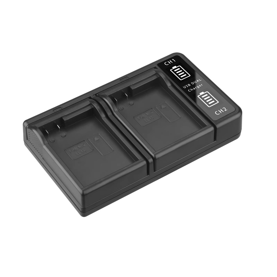 Nikon EN-EL15C EN-EL15 Batterie Ladegerät in Schwarz für Z5 Z6 Z6II Z7 Z7II D500 D600 D610 D750 D780 D800 D800E D810 D810A D850 - Bild 2