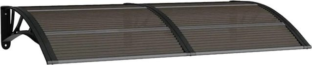 vidaXL Türvordach Schwarz aus Polycarbonat und Aluminium, B: 150 cm, T: 75 cm - Bild 1