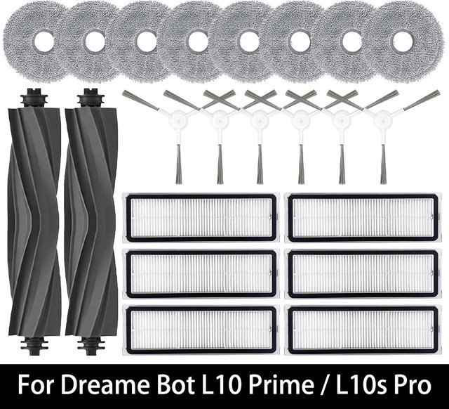 Dreame Bot Zubehör-Set für L10 Prime, L10s Pro und L10 Pro mit Hauptbürste, Seitenbürste, HEPA-Filtern und Wischtüchern - Bild 1