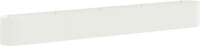 vidaXL Hochbeet aus Stahl in Weiß B: 360 cm, T: 40 cm, H: 40 cm - Bild 1