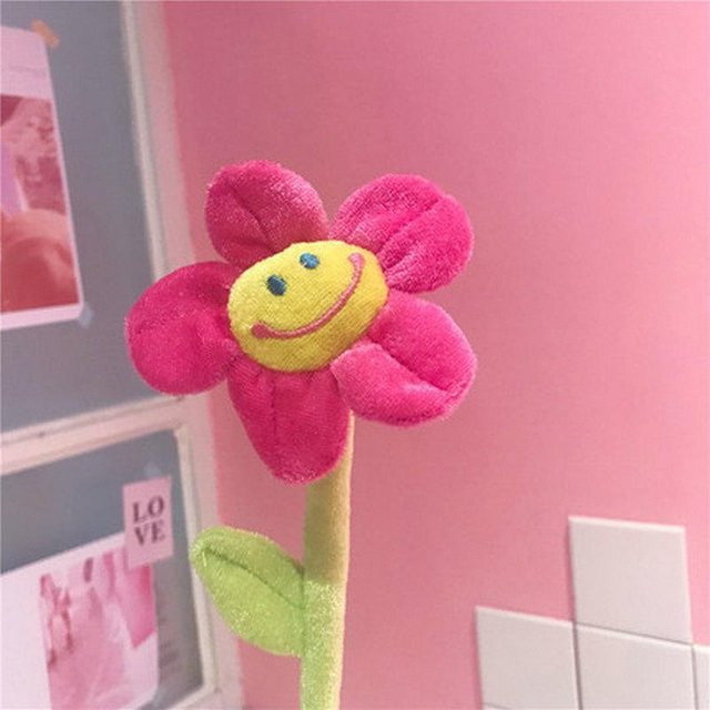 Kidsly Cartoon Rose Blume Plüsch Spielzeug, 1-teiliges Set, Rosa / Pink - Bild 1