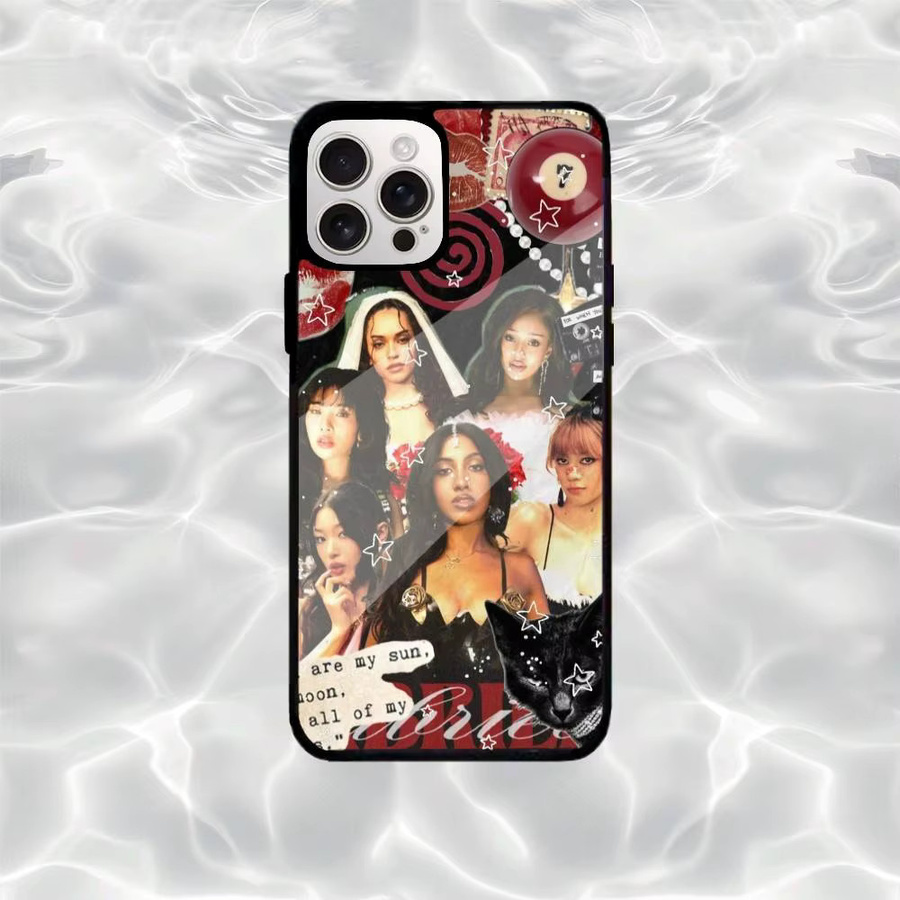 K-Katseye Handyhülle für iPhone 17, 16, 15, 14, 13, 12, 11 Plus, Pro Max mit magnetischer kabelloser Ladefunktion, Schwarz - Bild 2