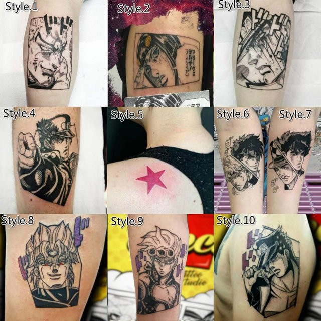 JoJo's Bizarre Adventure Stone Ocean Temporäre Tattoos, Wasserdicht - Bild 1