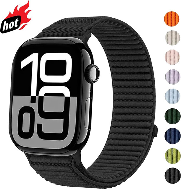 RWBANDS Uhrenarmband Nylon-Schlaufenarmband, Schwarz, Unisex - Bild 1
