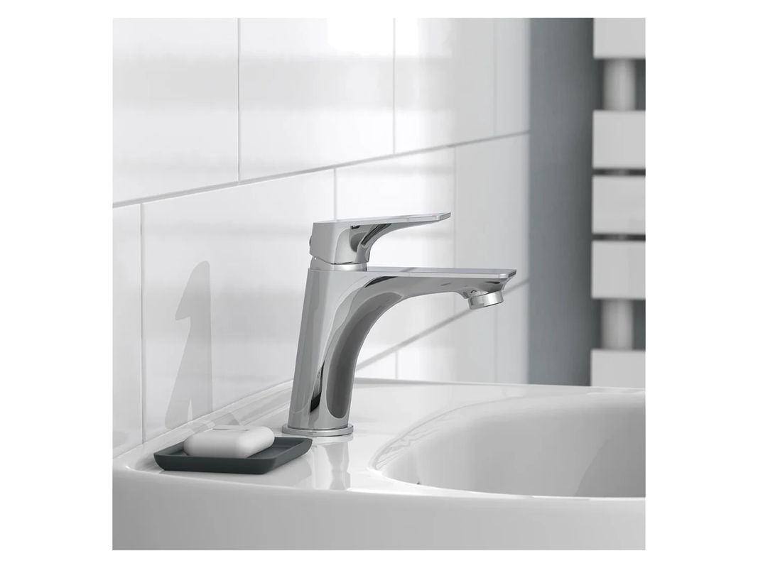 Schütte Waschtischarmatur Boston Einhebelmischer Chrom Silber mit Pop-up-Abfluss und Wassersparfunktion - Bild 2
