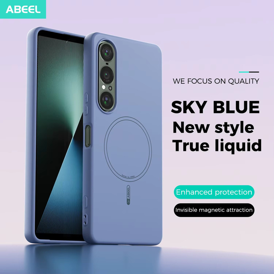 Magnetische Silikon-Handyhülle für Sony Xperia 1 VII, 1 VI, 5VI und 10 V mit weicher Innenbeflockung in Schwarz oder Blau - Bild 2