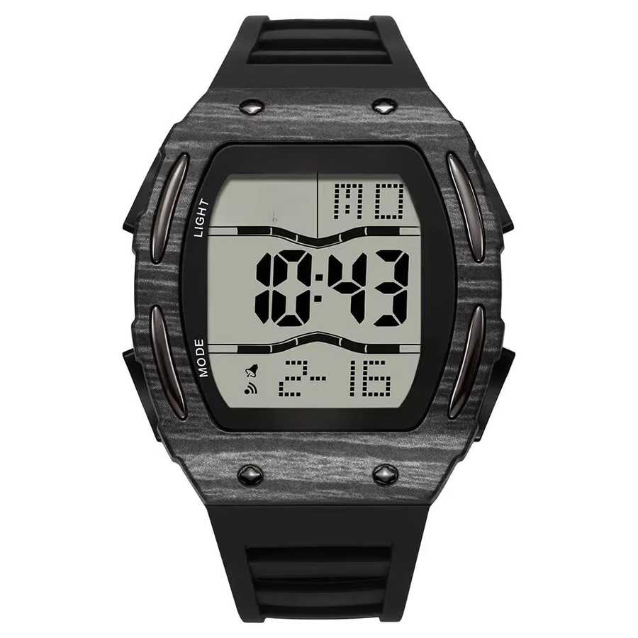 Synoke Digitaluhr, Kunststoff, Silikon, Schwarz, Herren - Bild 5
