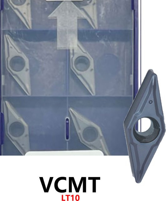 OYYU Hartmetalleinsätze für CNC-Drehwerkzeuge VCMT 160404 und VCMT 160408 in Grau - Bild 1