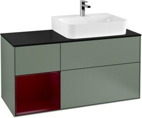 V&B Waschtischunterschrank Finion mit Wandbeleuchtung, Breite: 120 cm, Tiefe: 50,1 cm, Höhe: 50,1 cm, Farbe: Lackiert - Bild 1