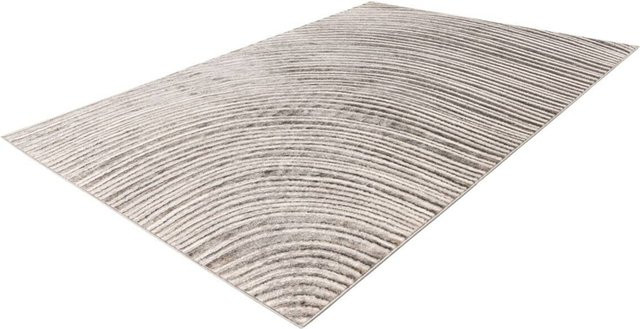 Kayoom Teppich Chalk 425 in Silber, skandinavisches Design aus Polyester, Breite: 200 cm, Länge: 290 cm - Bild 1