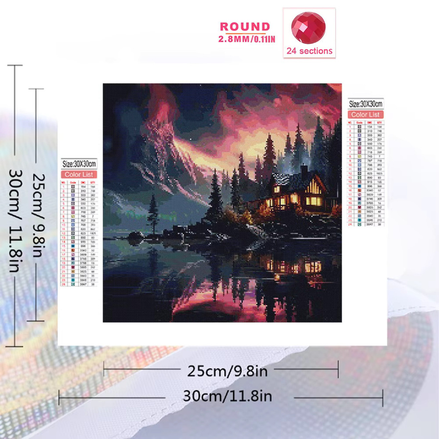 Evershine Diamant Mosaik DIY Fluss Landschaft Malerei aus Acryl in Multicolour, B/B/H: 20 x 20 x 20 cm - Bild 2