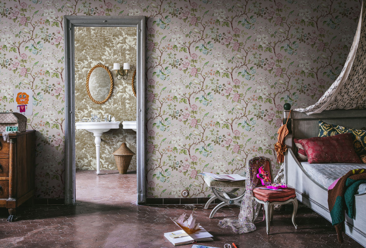 Rebel Walls Tapete Petit Flora in Soft Pink mit botanischem Vintage-Design aus Vlies - Bild 2