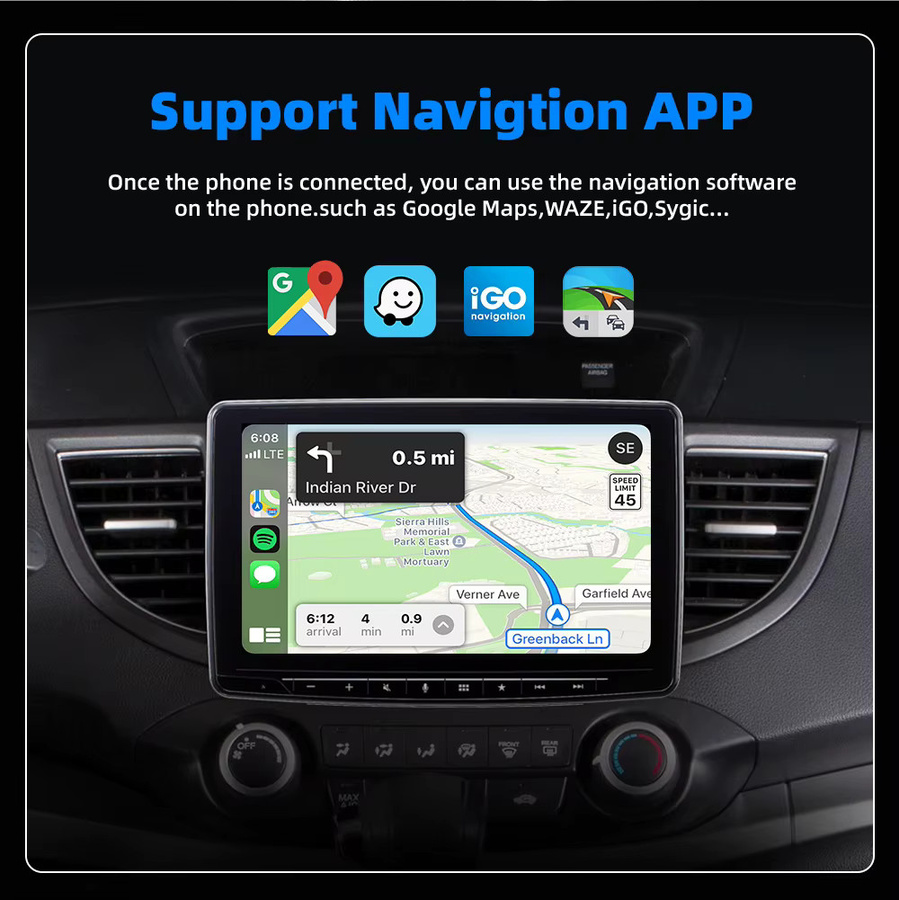 4-in-1 Kabelloser CarPlay und Android Auto Adapter mit Airplay und Mirror Link in Schwarz für USB-Anschluss - Bild 2