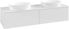 V&B Waschtischunterschrank Antao ohne Frontstruktur in Weiß lackiert, B/T/H: 160 x 50 x 50 cm - Bild 1