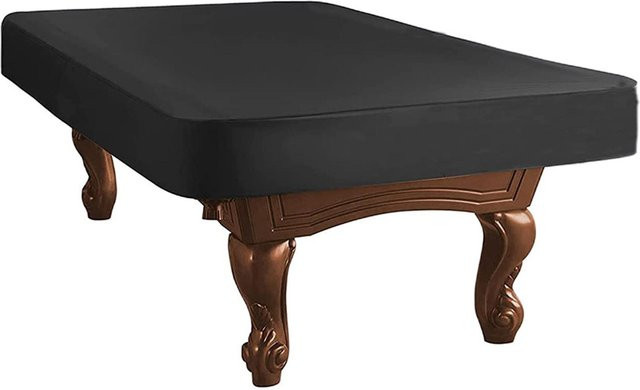TOMTOP JMS Billardtisch-Abdeckung aus wasserdichtem Oxford-Stoff mit PVC-Beschichtung in Silber und Schwarz - Bild 1
