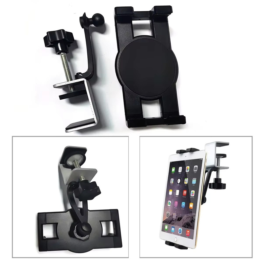 YNMIWEI Küchenschrank Tablet Halterung und Telefon Ständer aus Metall in Schwarz für 4-13 Zoll Geräte wie iPad Air Pro - Bild 5