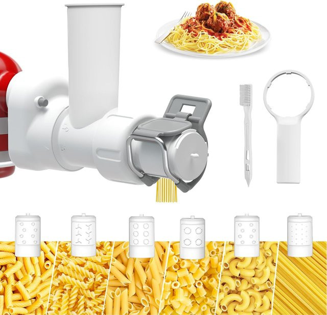 KitchenAid 6-in-1 Nudelmaschinen-Aufsatz Set für Standmixer, Farbe: Weiß - Bild 1