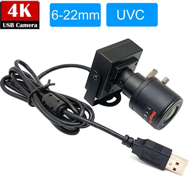 NEOCoolcam Mini USB Webcam 4K UHD 8MP mit 6-22mm Varifokal-Zoom, Schwarz - Bild 1