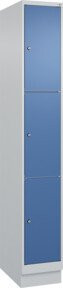 C+P Schließfachschrank Classic PLUS mit Sockel und 1 Abteil, Farbe Grau und Blau, H x B x T: 195 x 30 x 50 cm - Bild 1