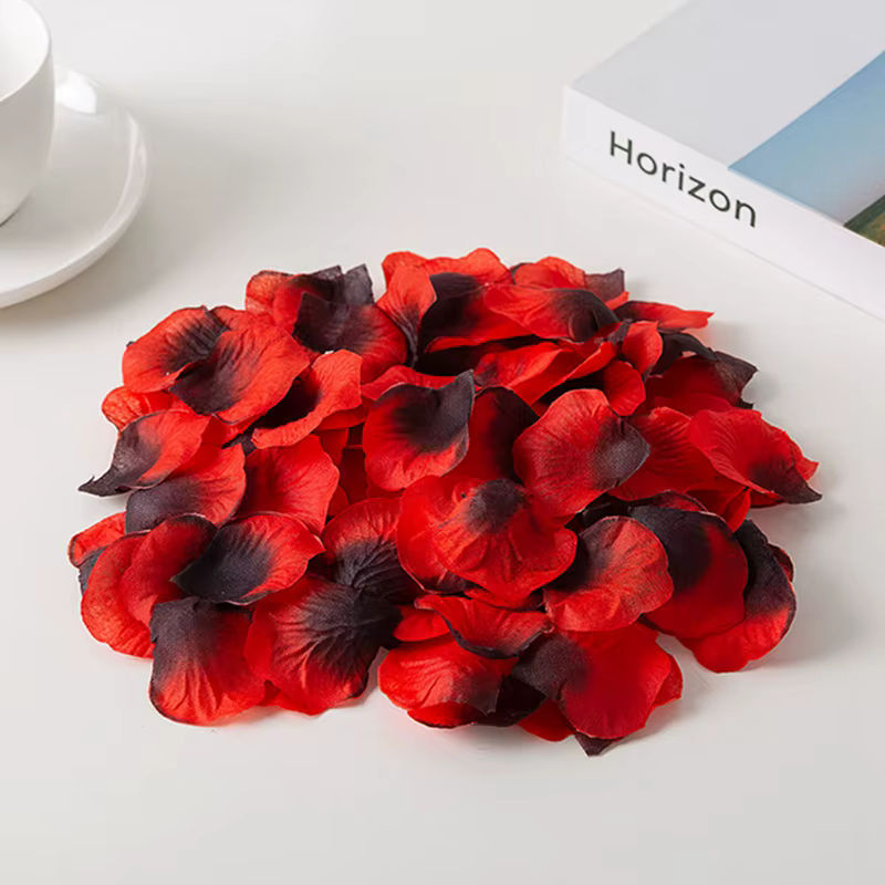 Künstliche Rosenblätter aus Seide in Rot für Dekorationen, Hochzeiten und Valentinstag, 4,5 cm Durchmesser - Bild 2