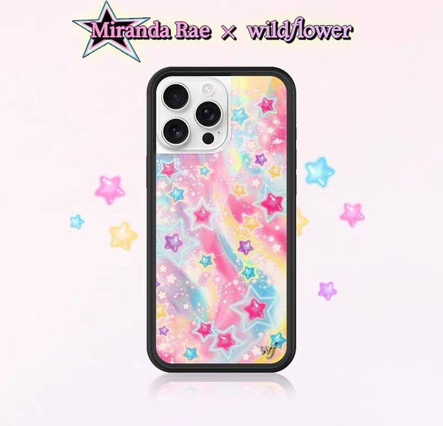 Wildflower Girls Miranda Rae Handyhülle für iPhone 12 13 14 15 16 17 Pro Max Plus in Multicolour mit Regenbogen-Design - Bild 1