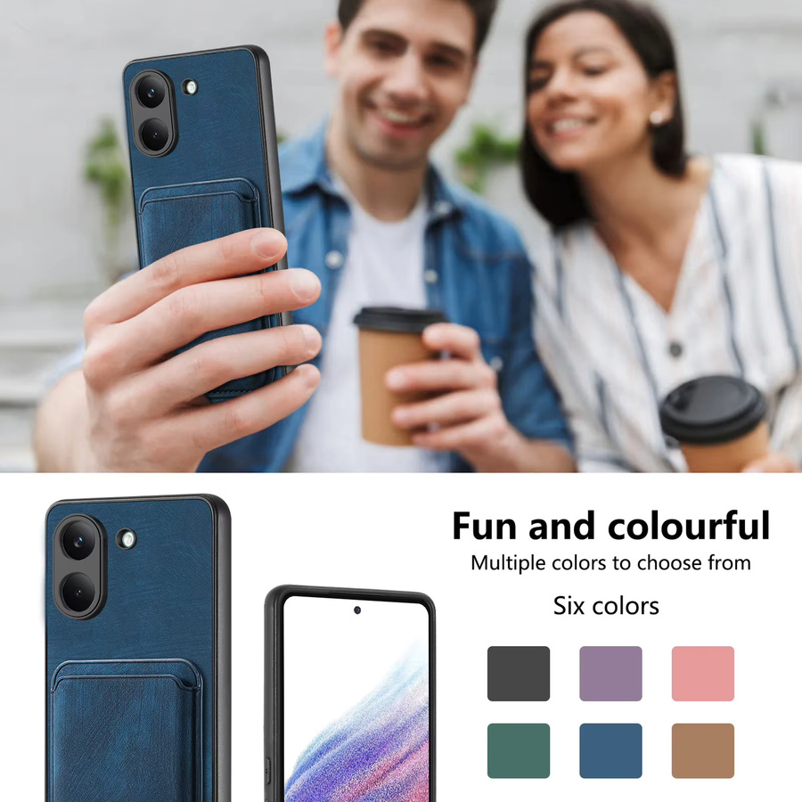 Magnetische Leder-Handyhülle mit abnehmbarem Kartenschlitz-Brieftasche für Xiaomi POCO X7 X8 Pro Max 5G in Blau - Bild 5