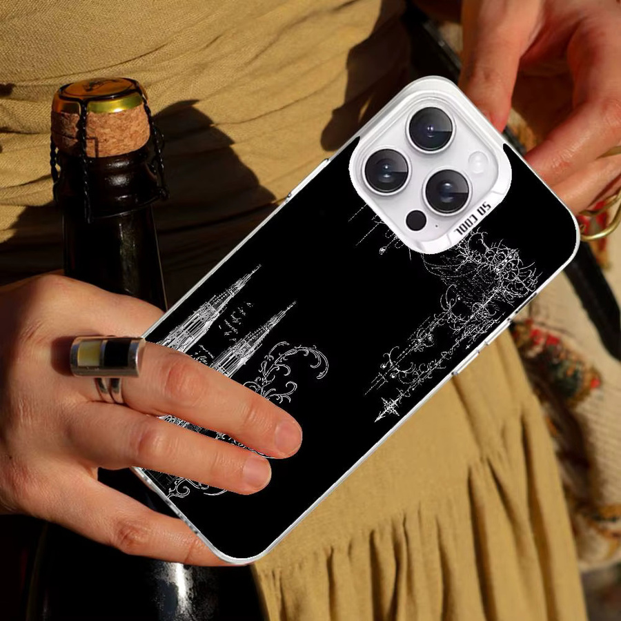 Cyber Sigil Cross Handyhülle für iPhone 11 bis 17 Pro Max, stoßfeste Abdeckung in Silber und Schwarz - Bild 3