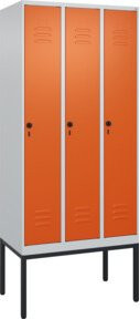 C+P Spind Classic PLUS Spind mit 3 Abteilen, Gestell aus Stahl, Höhe: 212 cm, Breite: 90 cm, Tiefe: 50 cm - Bild 1