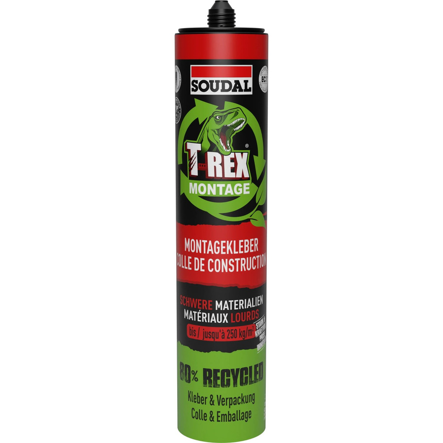 Soudal T-Rex Montage Recycled Montagekleber für schwere Materialien, 350 g - Bild 2