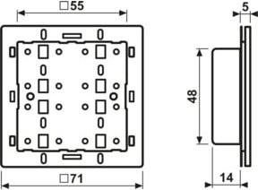 Jung KNX Funk-Tastsensor-Modul Adapterrahmen 3-fach 4073 RF TSM - Bild 1