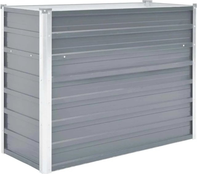 vidaXL Garten-Hochbeet aus verzinktem Stahl in Grau, B/T/H: 100 x 40 x 77 cm - Bild 1