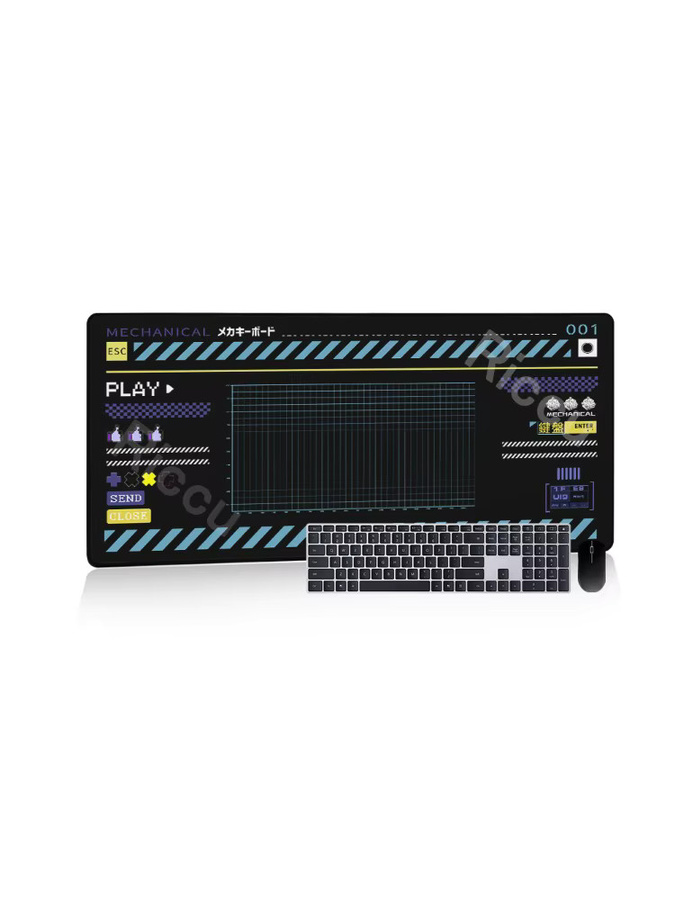Riccu XXL Gaming Mousepad Schwarz für PC und mechanische Tastaturen - Bild 5