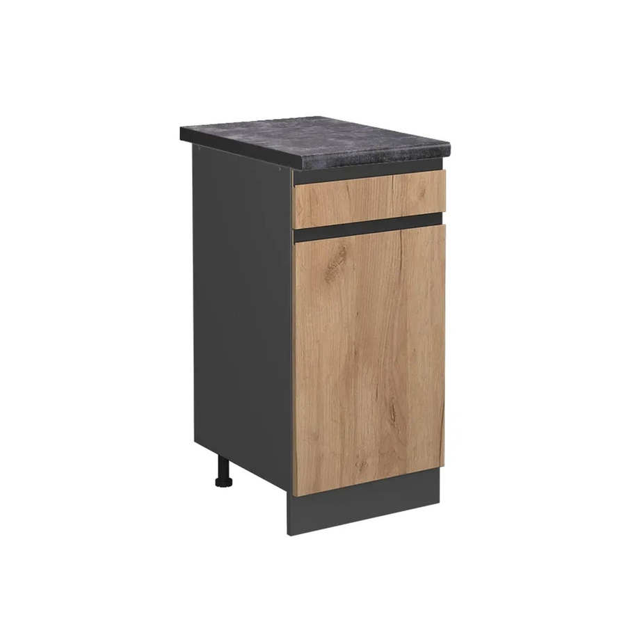 Vicco Küchenunterschrank R-Line Goldkraft Eiche Anthrazit B: 40 cm, T: 60 cm, H: 81,6 cm - Bild 2