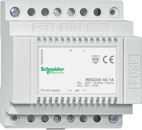 Schneider Electric MTN663529 Hutschienen-Netzteil DC/DC in Grau und Weiß - Bild 1