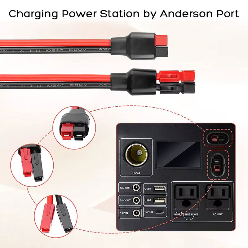 ZAEGIRZ Auto-Zigarettenanzünder-Verlängerungskabel 14AWG mit Anderson Powepole Kompatibilität für Solargeneratoren, Länge: 2 m - Bild 4