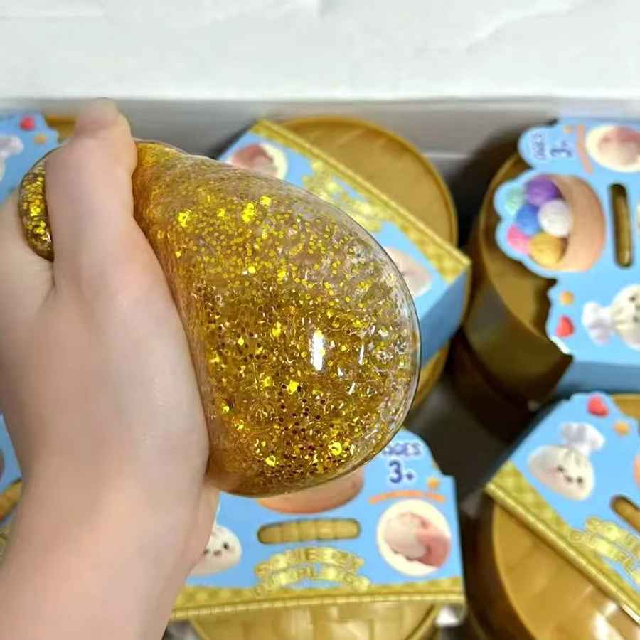 Bandai Dumpling Squishy, Überraschungsbox, 1-6 Stück, mit Glitzerperlen - Bild 3