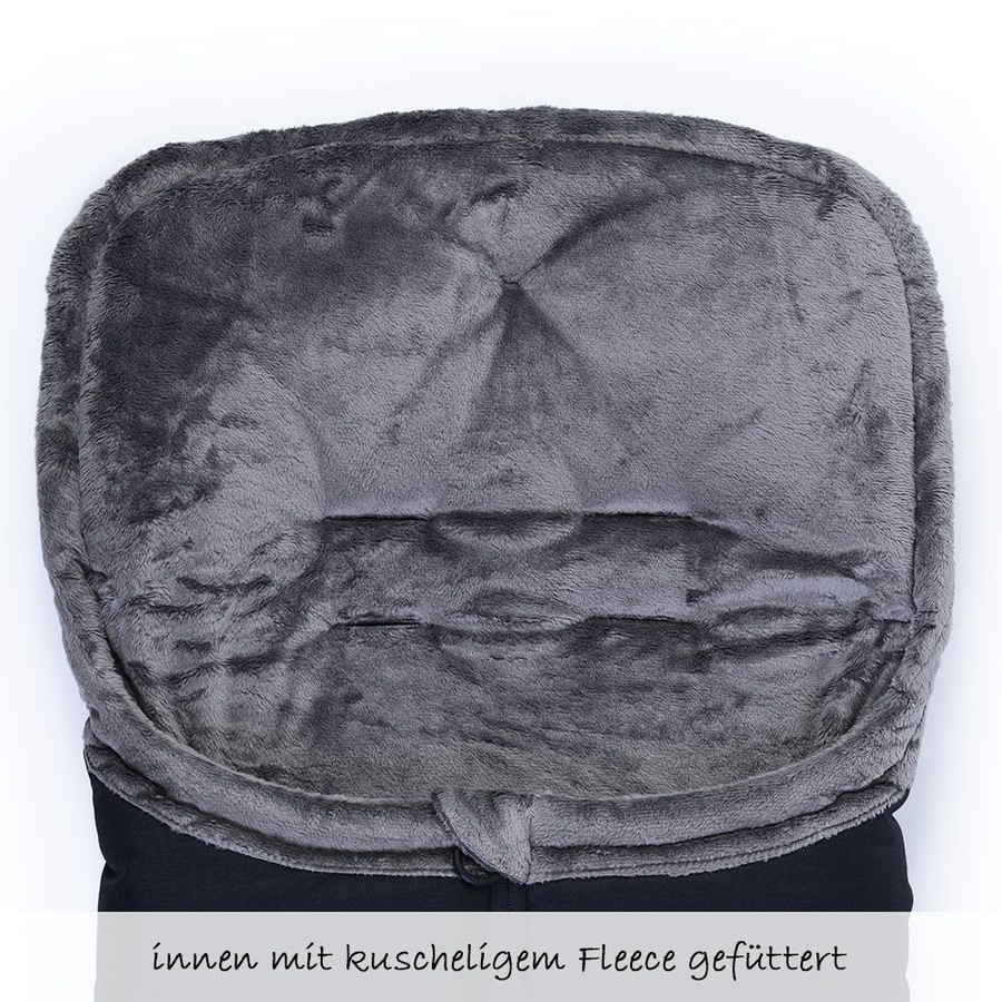 TFK Fußsack XS für Babywannen und Babyschalen aus Fleece in Schwarz - Bild 2