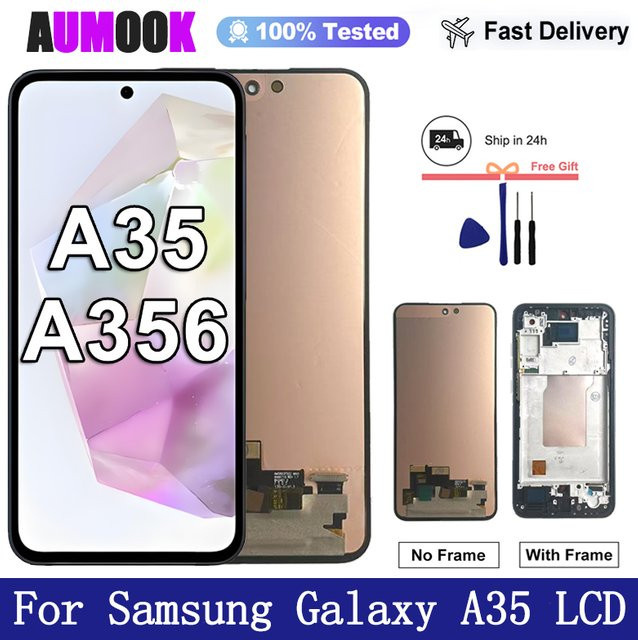 Samsung Galaxy A35 5G LCD Display Ersatz mit Touchscreen Digitizer Montage in Schwarz - Bild 1