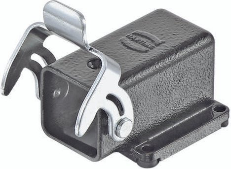 Harting Anbaugehäuse gewinkelt aus Kunststoff in Schwarz und Grau 09370030811 - Bild 1