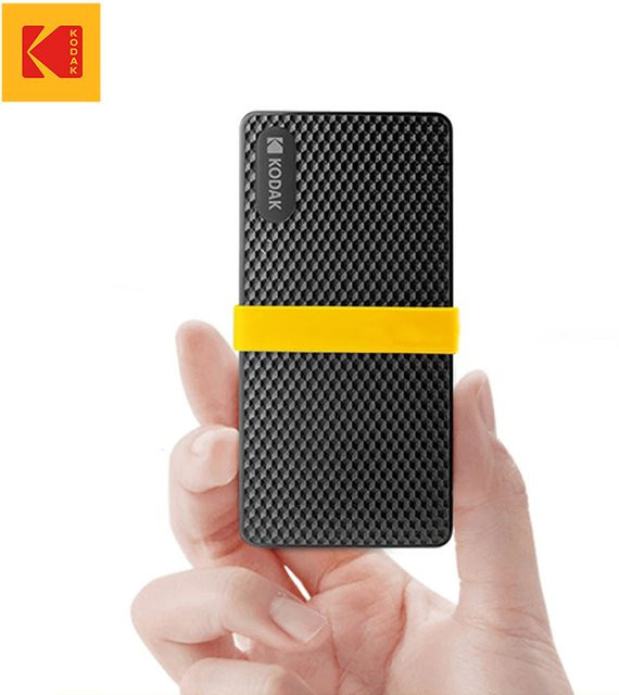 Kodak X200 Externe SSD-Festplatte USB 3.1 Typ-C Mini tragbare SSD in Schwarz mit 1 TB Speicherplatz - Bild 1