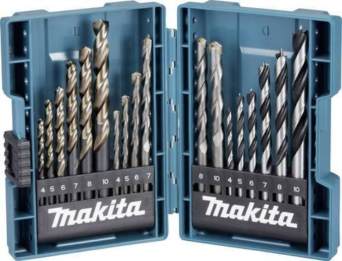 Makita Universal-Bohrersortiment HSS in Blau, 18-teilig, für Metall, Stein, Beton, Holz und Mauerwerk - Bild 1