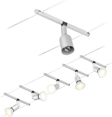Paulmann Seil-Komplettsystem GU5.3 in Chrom Matt, erweiterbares Kabelsystem aus Metall - Bild 1