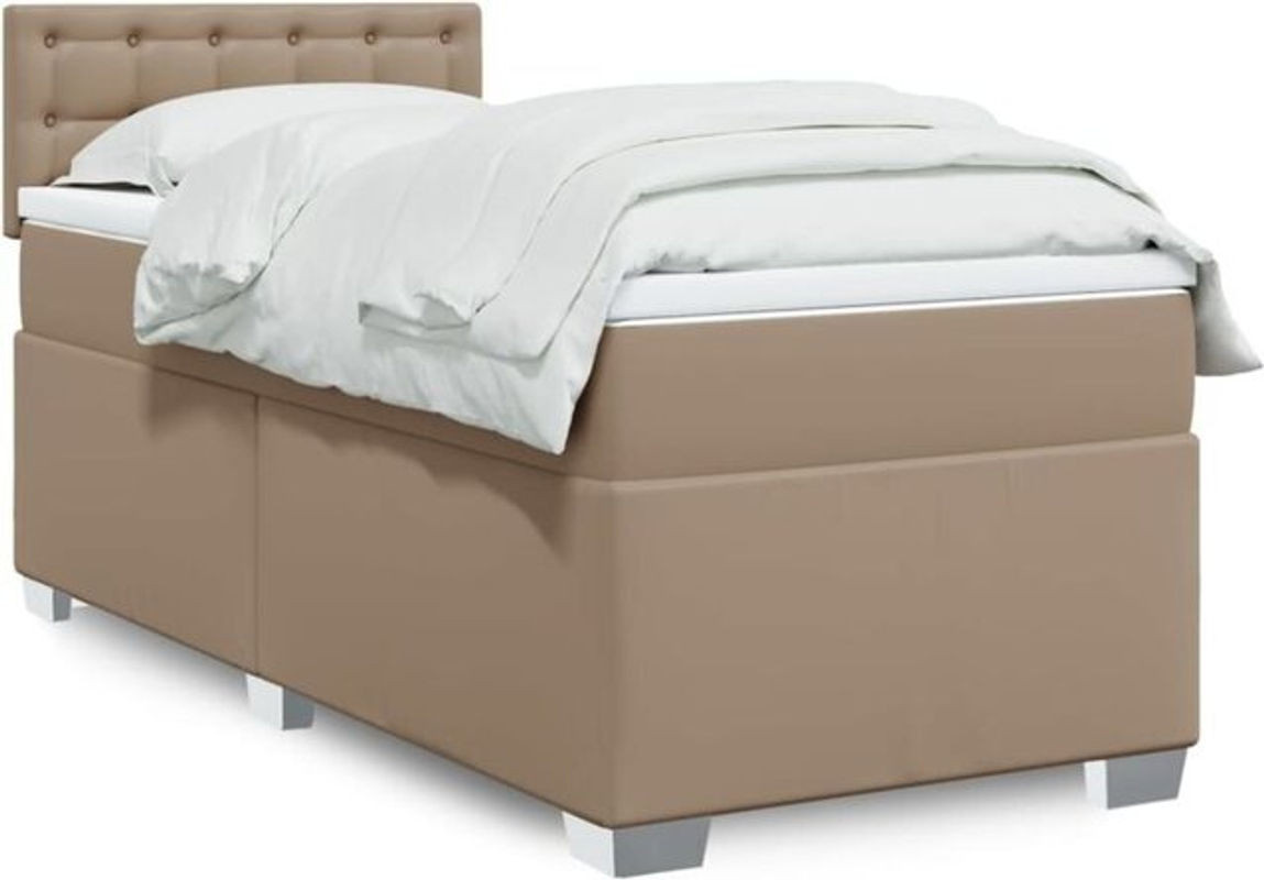 Boxspringbett mit Taschenfederkern von vidaxl in Braun, Modern, B/T/H: 200 x 100 x 100,5 cm - Bild 1