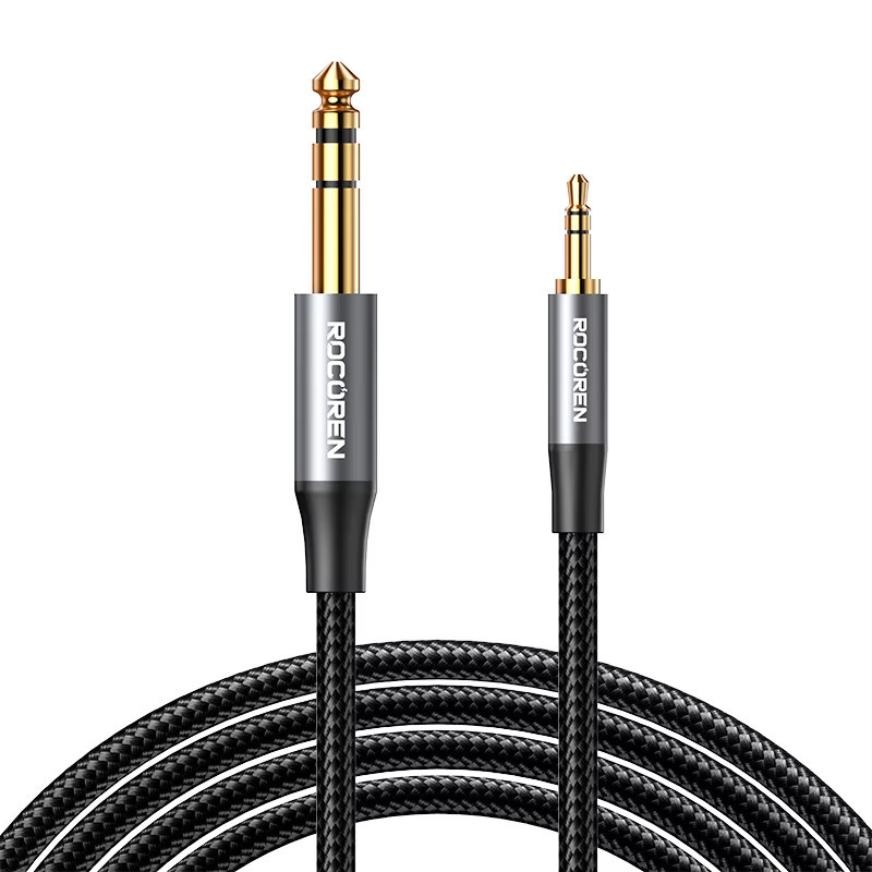 Rocoren Audio-Klinkenkabel 3,5 mm auf 6,5 mm Stecker auf Stecker in Schwarz und Grau - Bild 6