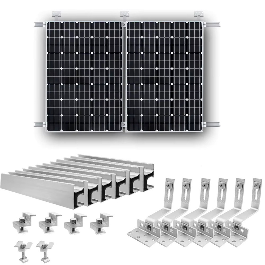 CP-SETUNO 10/6-teiliges Solarpanel-Montageset mit Haken für Photovoltaik-Dachziegel-Schienen-Montagehalterungen - Bild 5
