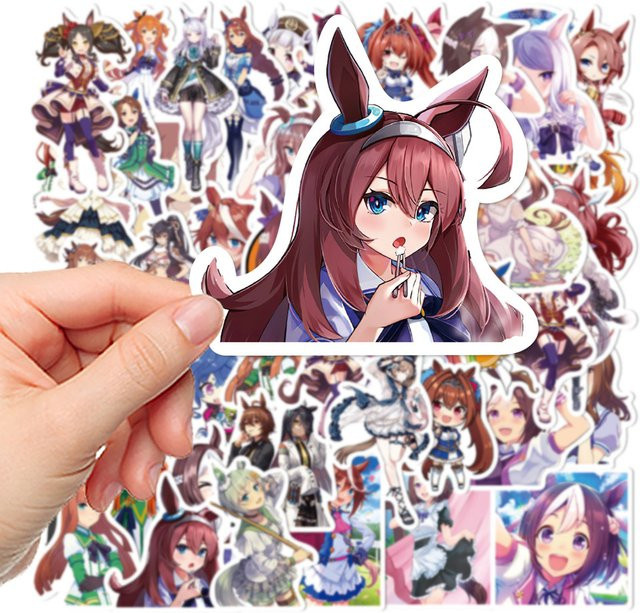 Uma Musume Pretty Derby Spiel-Aufkleber, 50-teiliges Set, Bunt - Bild 1