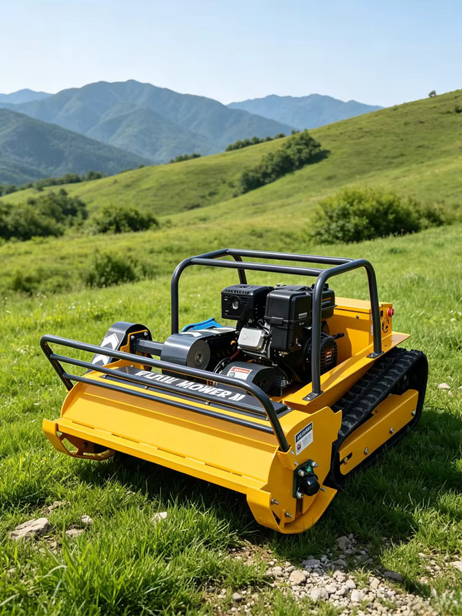 AIWEIYA Automatischer Rasenmäher Roboter mit Fernbedienung für Garten und Feld, Benzin/Diesel, Gelb - Bild 6