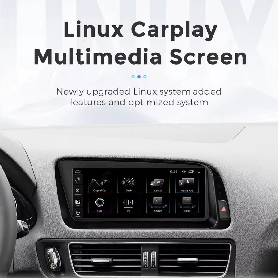 MEKEDE Autoradio mit 8,8 Zoll Touchscreen für Audi Q5 2010-2017, Linux-System Multimedia-Player mit Bluetooth, Wireless Carplay und Android Auto, Schwarz - Bild 2